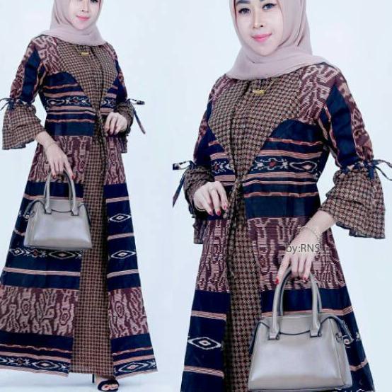 ➢ Gamis Batik Jumbo Modern Premium - Gamis Busui All Size/Gamis Batik Kombinasi - Gamis Batik Terbaru ✼