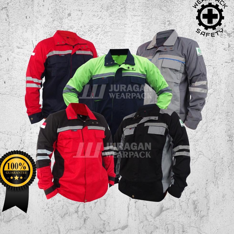 Sale Terbatas Weaack Semi jaket / Baju Kerja Safety K3 / Baju Safety Lengan Panjang
