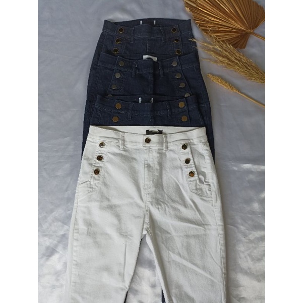 L*FT CELANA JEANS SKINNY WITH BUTTON WANITA-ORIGINAL