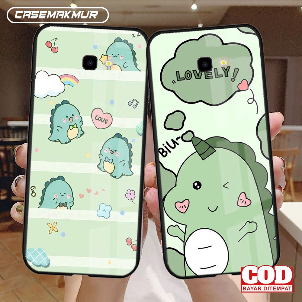 Case Samsung J4 Plus / J4 Prime J6+ A5 A7 2017  Dino Cute Wallpaper - Bumper Silicone Casing Kesing