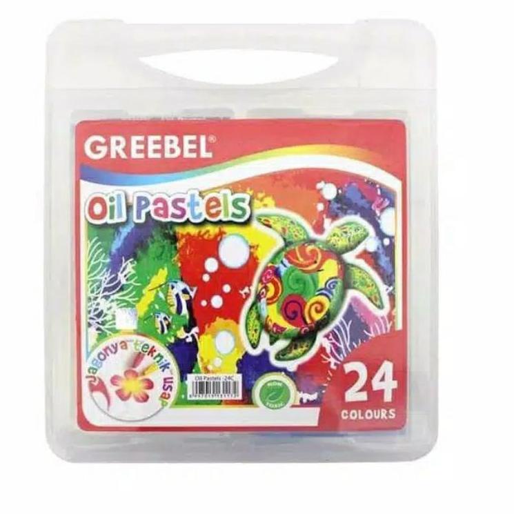 

Ready Bermutu GREEBEL oil pastels-24c OIL pastels crayon 24 warna