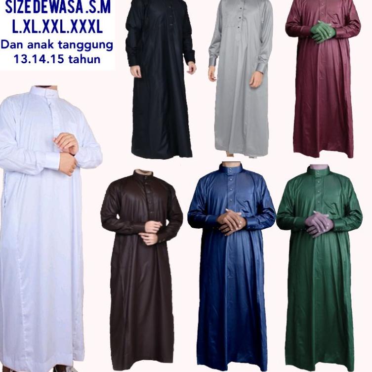 Special Price jubah MANSET gamis pria jubah haromain gamis laki laki manset jubah arab gamis arab