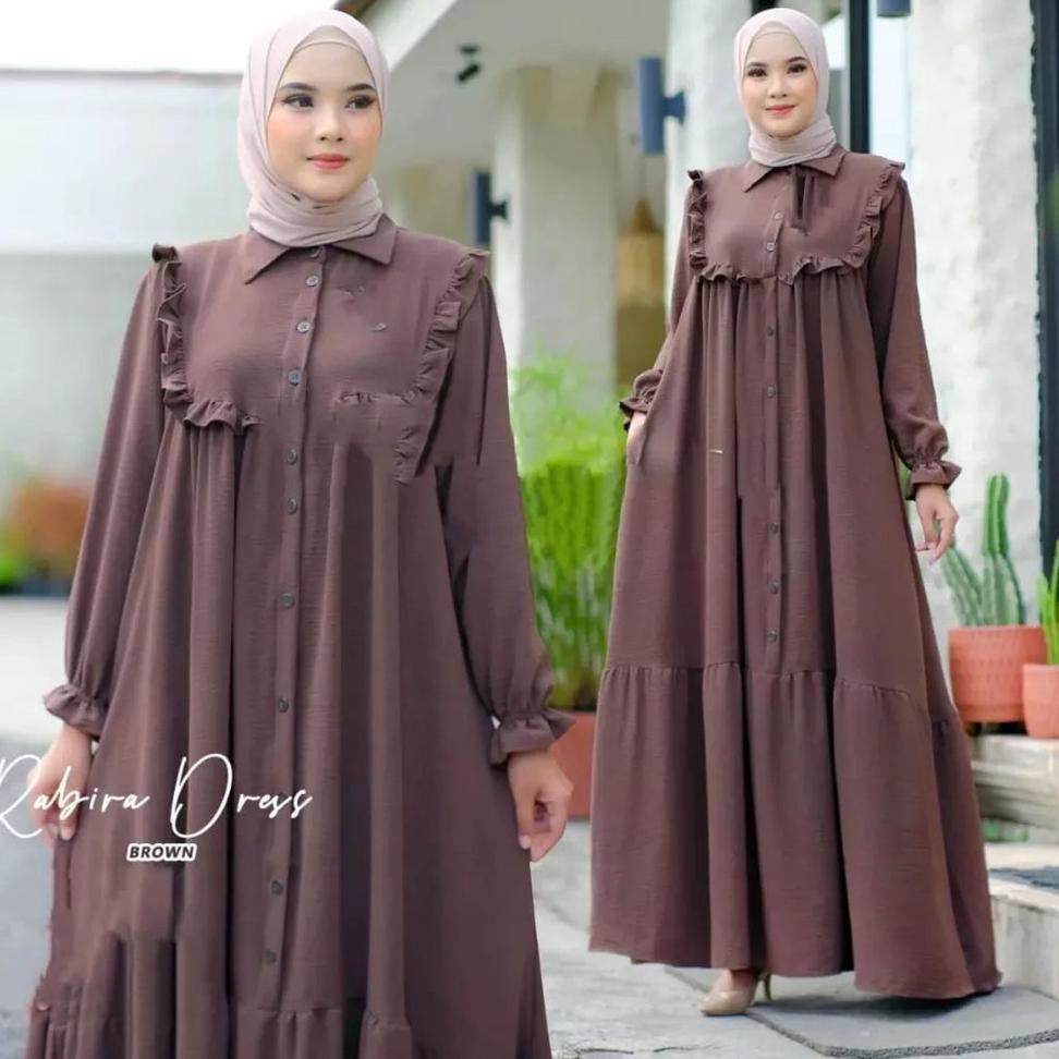 Termurah RABIRA DRESS GAMIS  CRINKLE PREMIUM DRESS WANITA TERBARU 2022 BAJU KONDANGAN REMAJA KEKINIA
