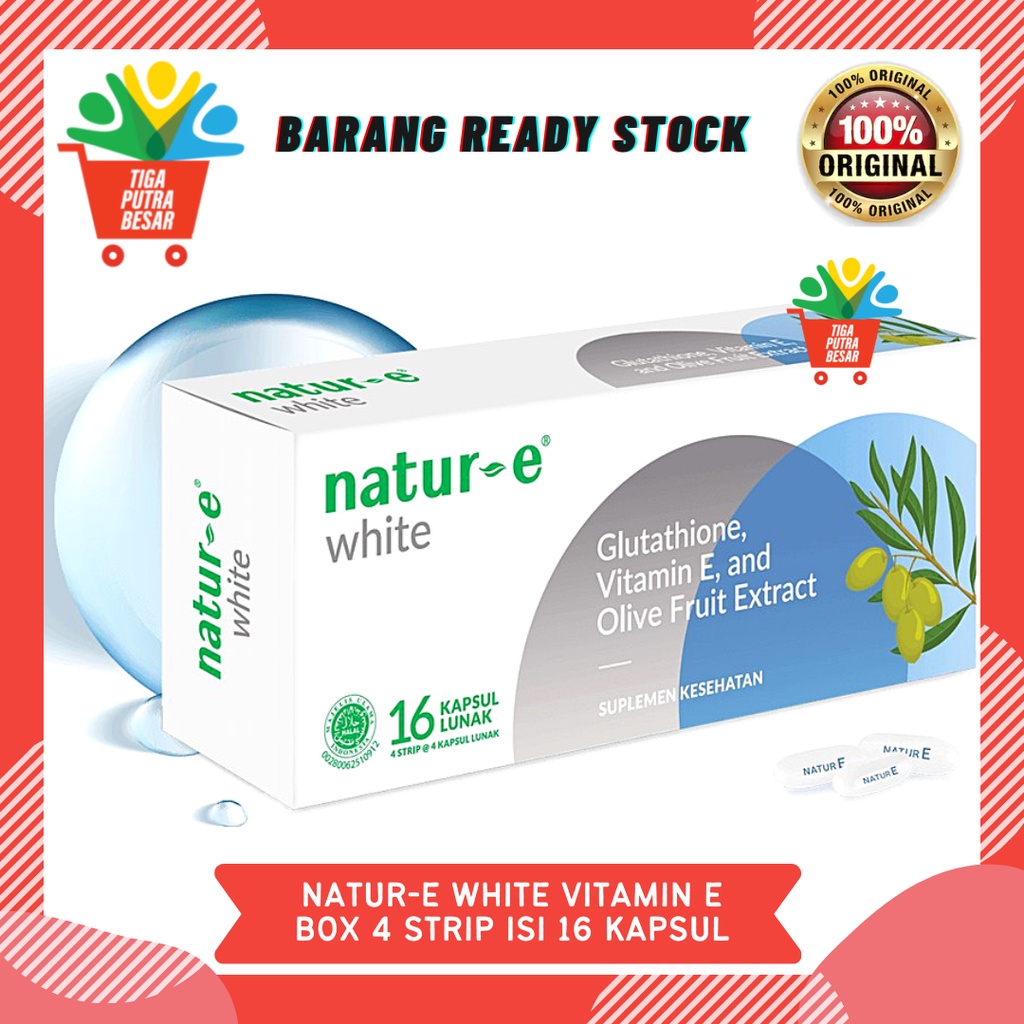 NATURE E WHITE BRIGHTENING 1 BOX ISI 16 KAPSUL / VITAMIN E