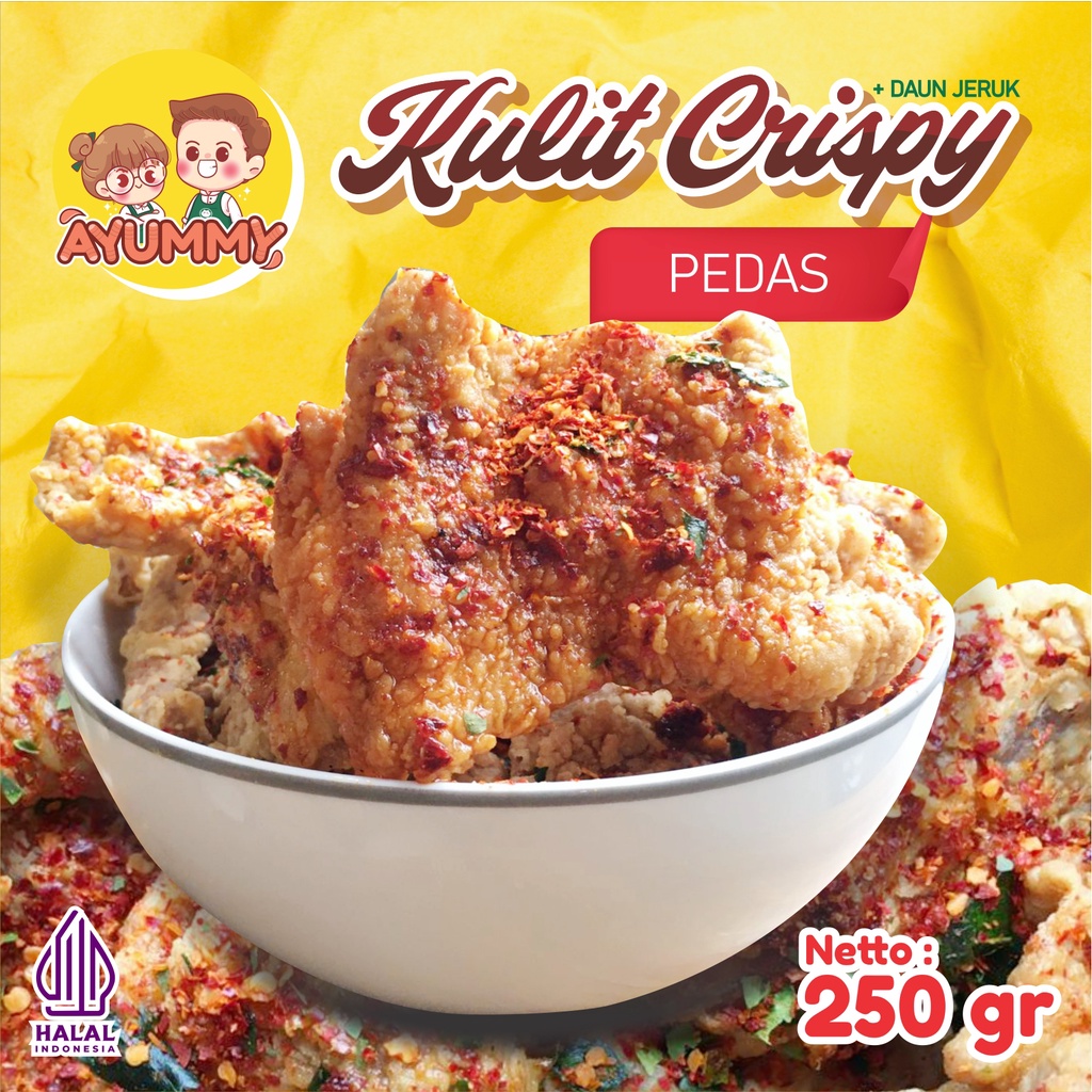 

KULIT AYAM CRISPY / KERIPIK KULIT AYAM + DAUN JERUK 250 GRAM