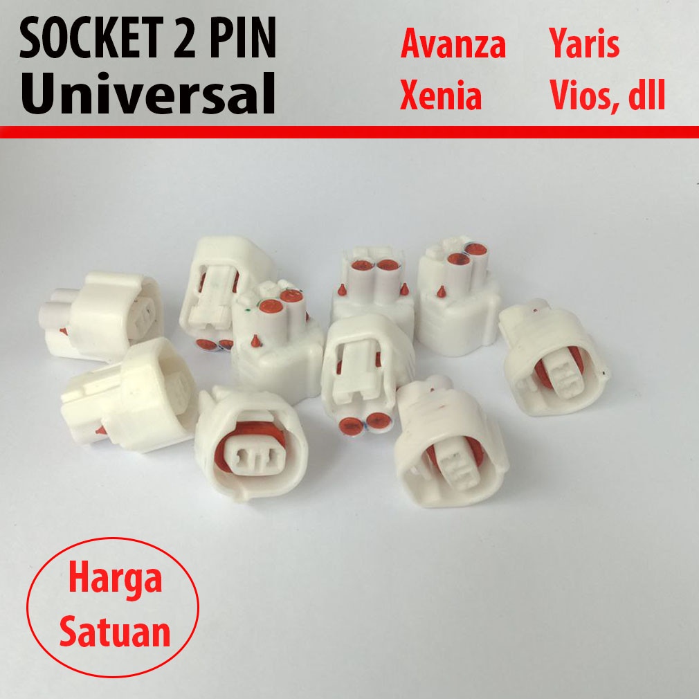 Socket 2 Pin Universal Avanza Xenia Yaris Vios Original Socket Idle Up AC Mobil Toyota