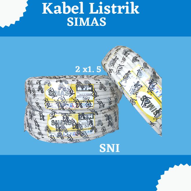 Kabel listrik 2x1.5 per 1 meter kabel instalasi rumah