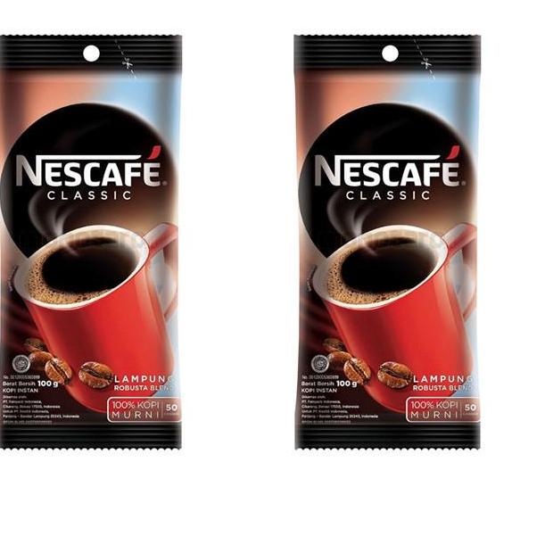 

❂ Nescafe Classic Kopi Hitam Instan Pouch 100 gr ☜