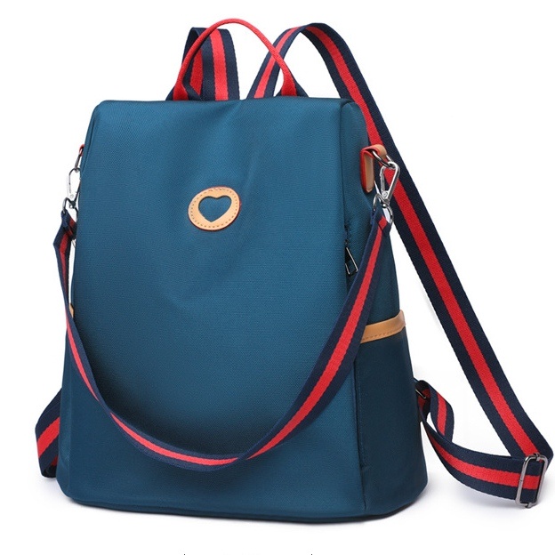 TAS RANSEL WANITA KOREA ANTI AIR IMPORT TA727B2 BIRU YURIKA PUNGGUNG BACKPACK BATAM FASHION PREMIUM SEKOLAH KULIAH KERJA GENDONG REMAJA KEKINIAN BRANDED