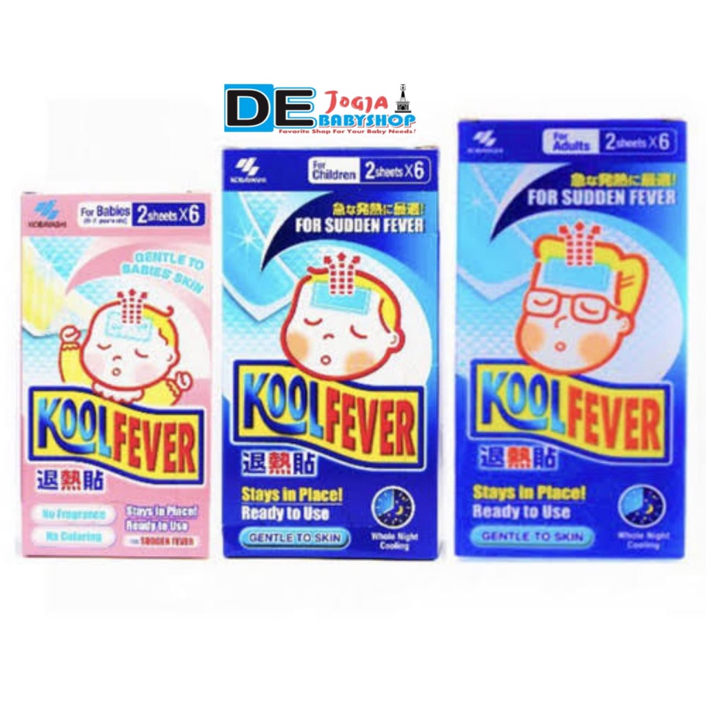 KOOLFEVER / KOOL FEVER / COOL FEVER Bayi | Anak-anak | Kool Fever | Plester Kompres Demam Sachet