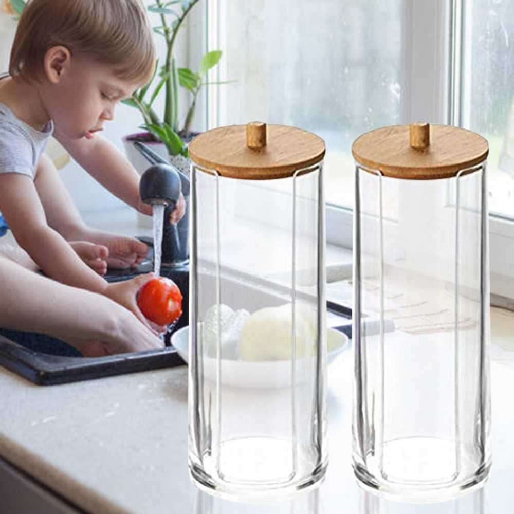 Luckyfox Tempat Kapas Aksesoris Toples Plastik Jar Make Up Organizer - LF3U