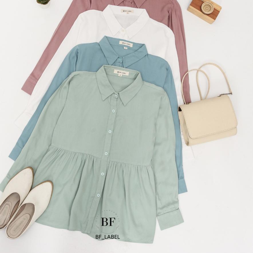 ✮ Ghina Top | Kemeja Rayon Twill Kemeja Basic Murah by BF Label @bf_label ♡