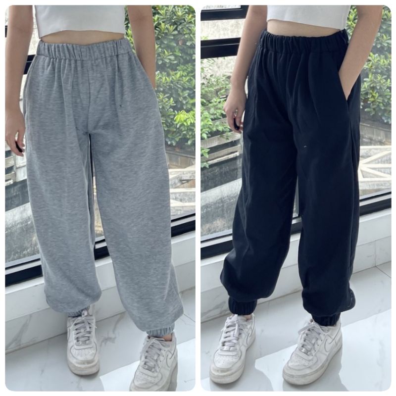 BASIC JOGGER PANTS TEBAL KALLYOUTFIT