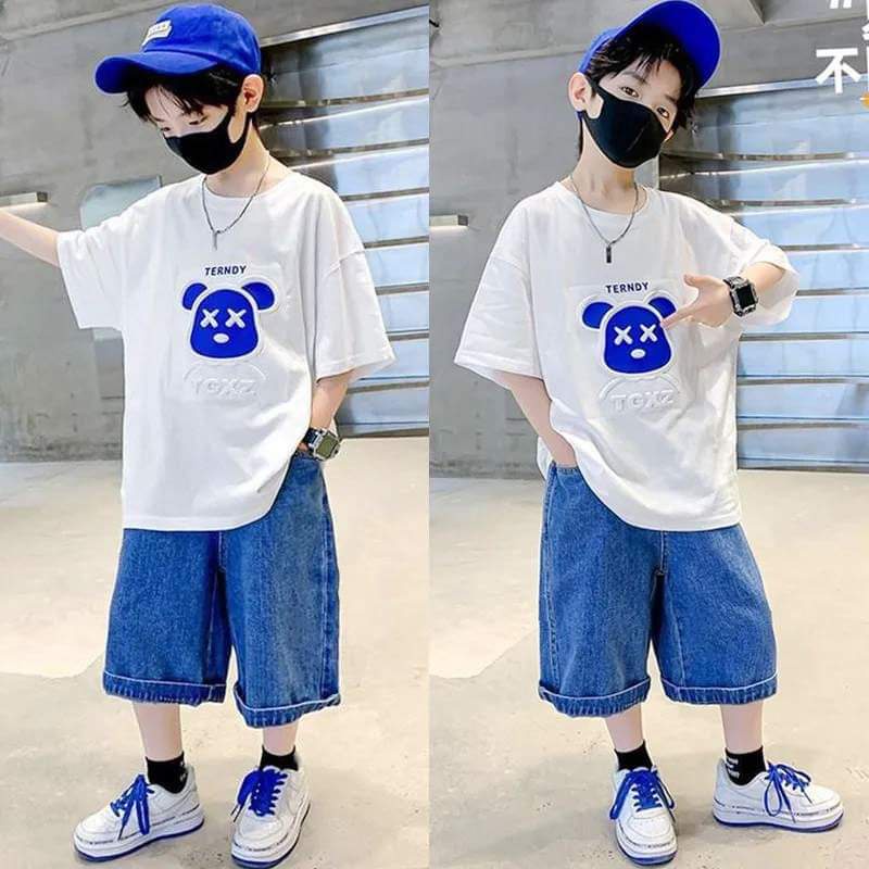 Setelan Anak Laki Laki Casual Trendy Bear