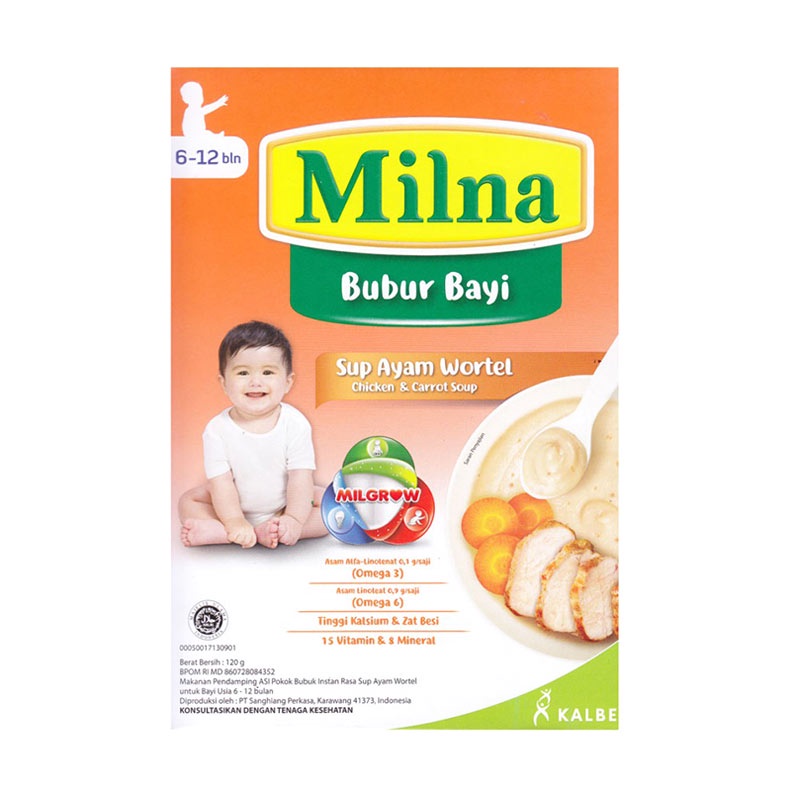 

MILNA 6-12 BULAN BUBUR SUP AYAM WORTEL 120(24)