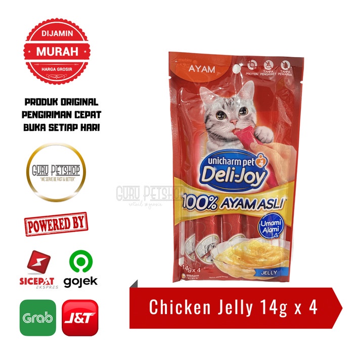 Deli-Joy Creamy Treats 14g x 4 Snack Kucing Deli Joy Creamy Cat Treats