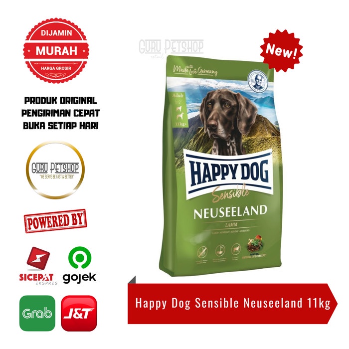 Happy Dog Supreme Sensible Neuseeland 11kg Freshpack Makanan Anjing