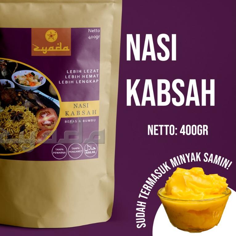 

➼ Nasi Kabsah Instan Zyada 400gr (4-5 Porsi) Beras Bumbu Kabsah Minyak Samin ❄