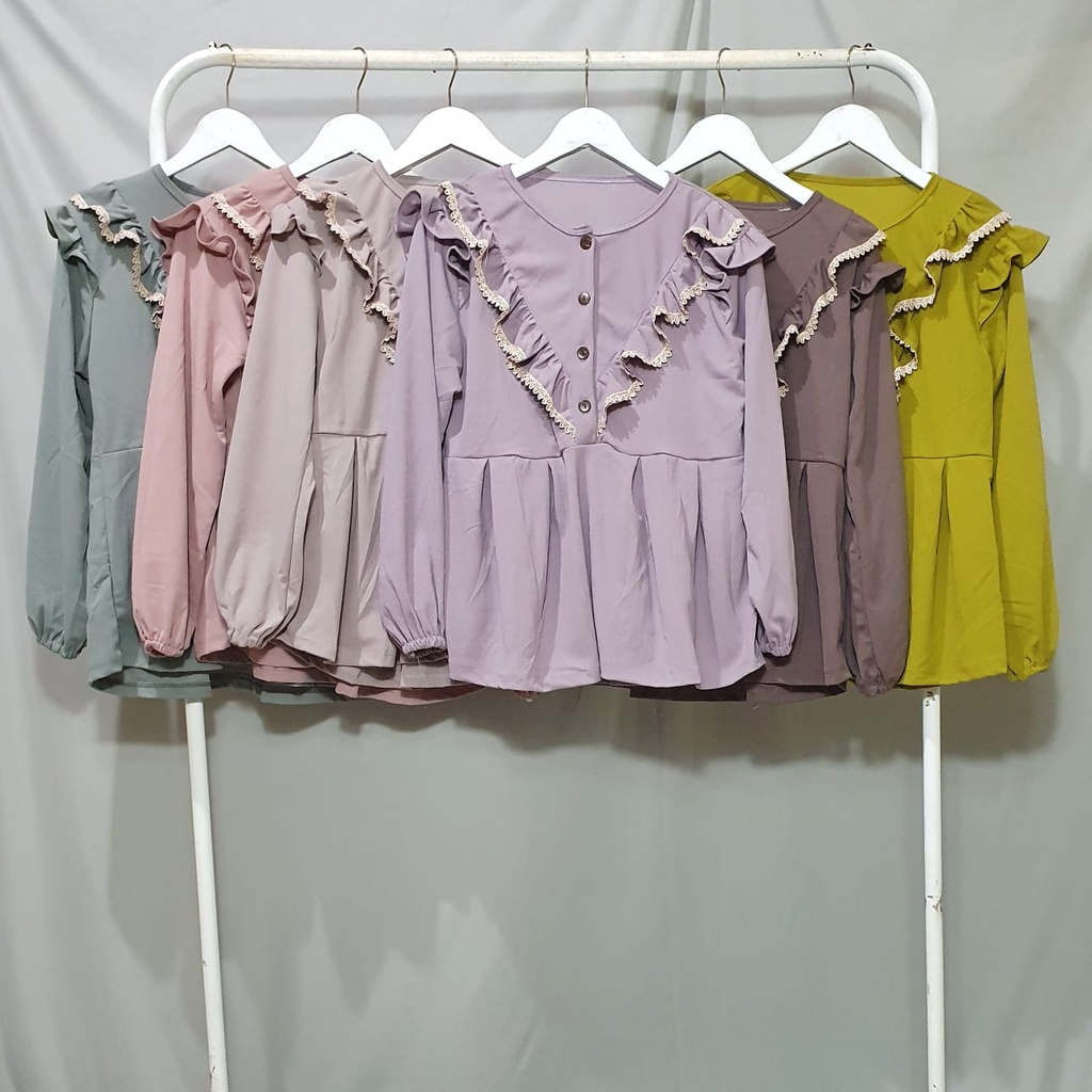 Dailythings Blouse JUMBO Busui Maisa Renda Ukuran Fit L sampai XXL Ld 102cm Pjg 65cm