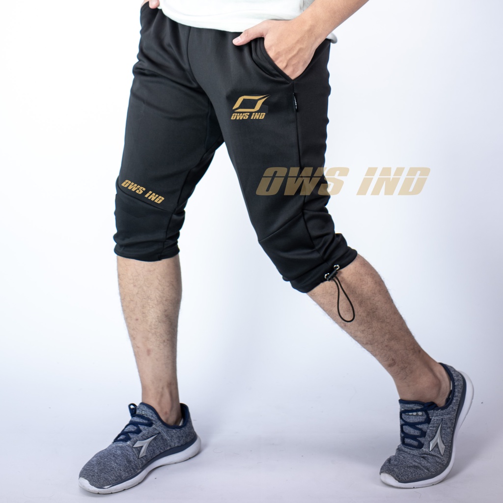 new deals celana jogger pendek olahraga pria unisex/celana 3/4 olahraga training basic sporty ows