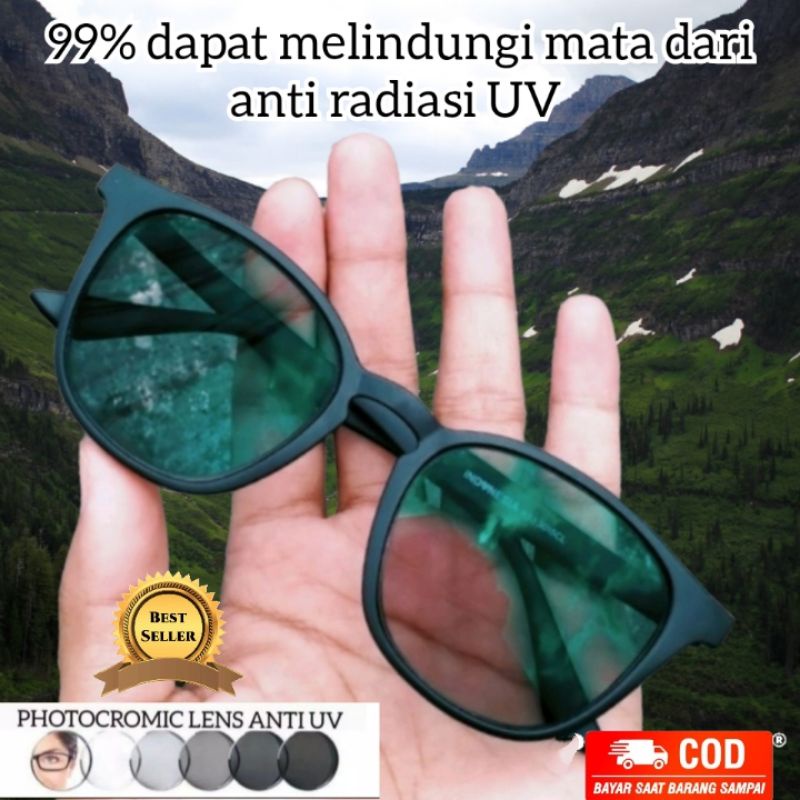 R13 3015 COD_Kacamata Anti Radiasi Lensa Photocromic Wanita Pria Fashion_Kacamata gaya pria_Kacamata