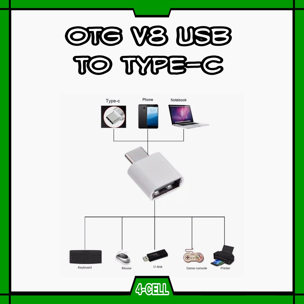 OTG V8 USB TO TYPE-C / USB TYPE C / FLASHDISK / CONVERTER / USB TO TYPE C