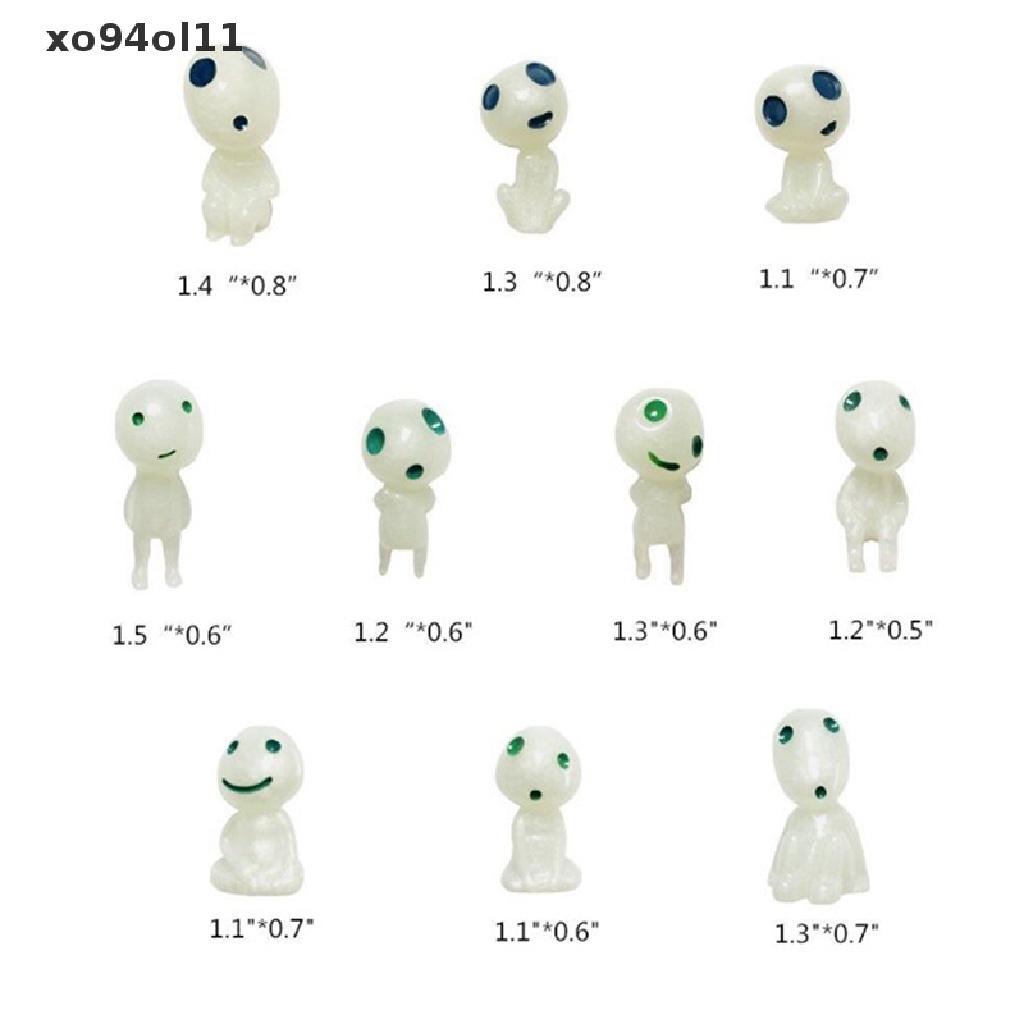 Xo 10Pcs Luminous Tree Elves Boneka Pohon Semangat Putri Mononoke Mini Figure OL