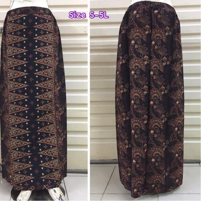 ❇ Rok Tumpal Coklat Pucuk Rebung Betawi Rok Hitam Batik ✪