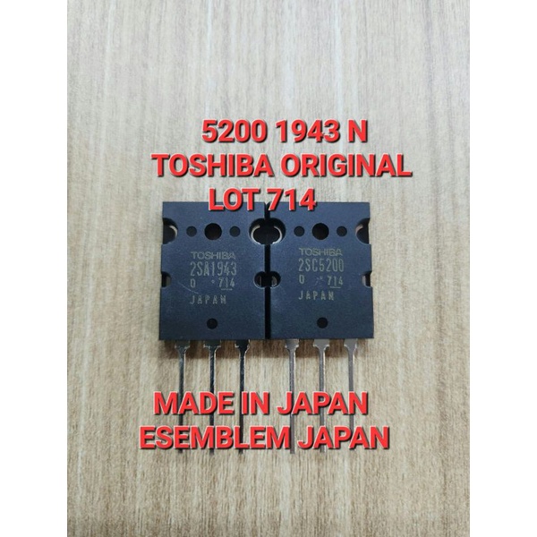 transistor Toshiba a1943/c5200 original seri 714 N