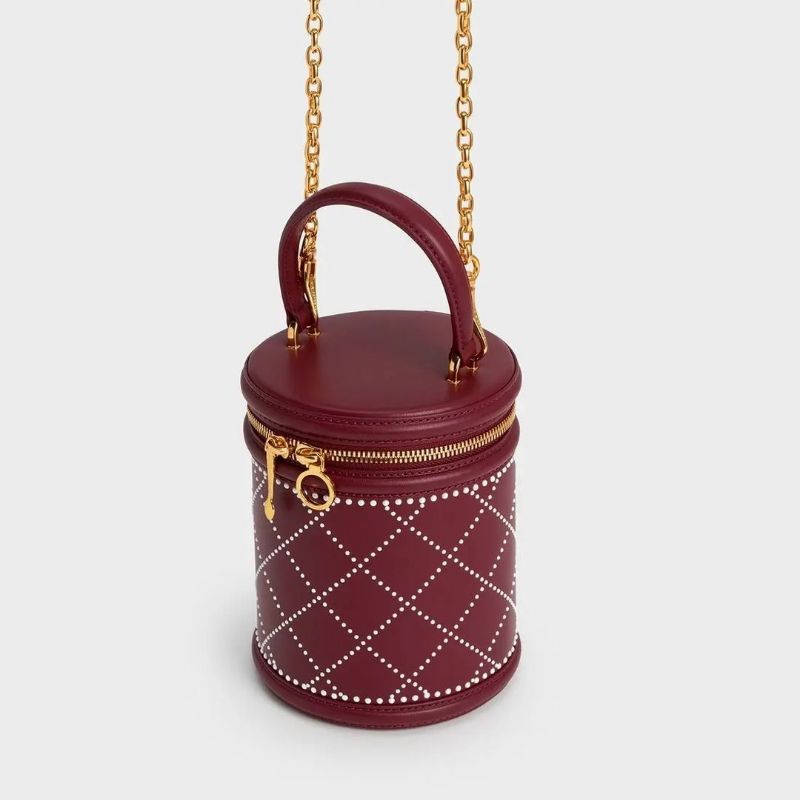 CK Marietta Bead-Embellished Bucket Bag