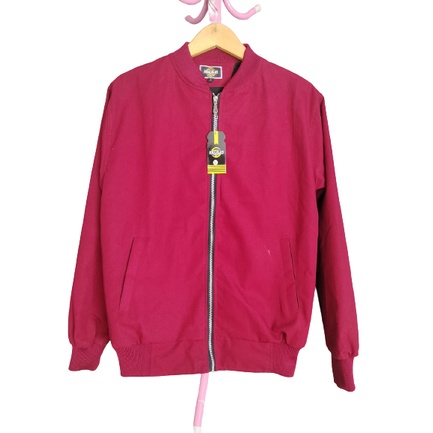 Bomber Jaket Polos Bahan Canvas