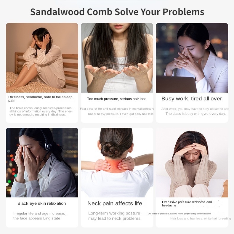 Sisir Pijat Cendana Sisir Pijat Kepala Pria Wanita Scraping Dredging Meridian Massage Comb