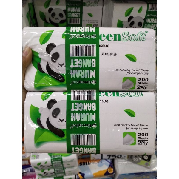 GREEN TISSUE SOFTPACK 400's