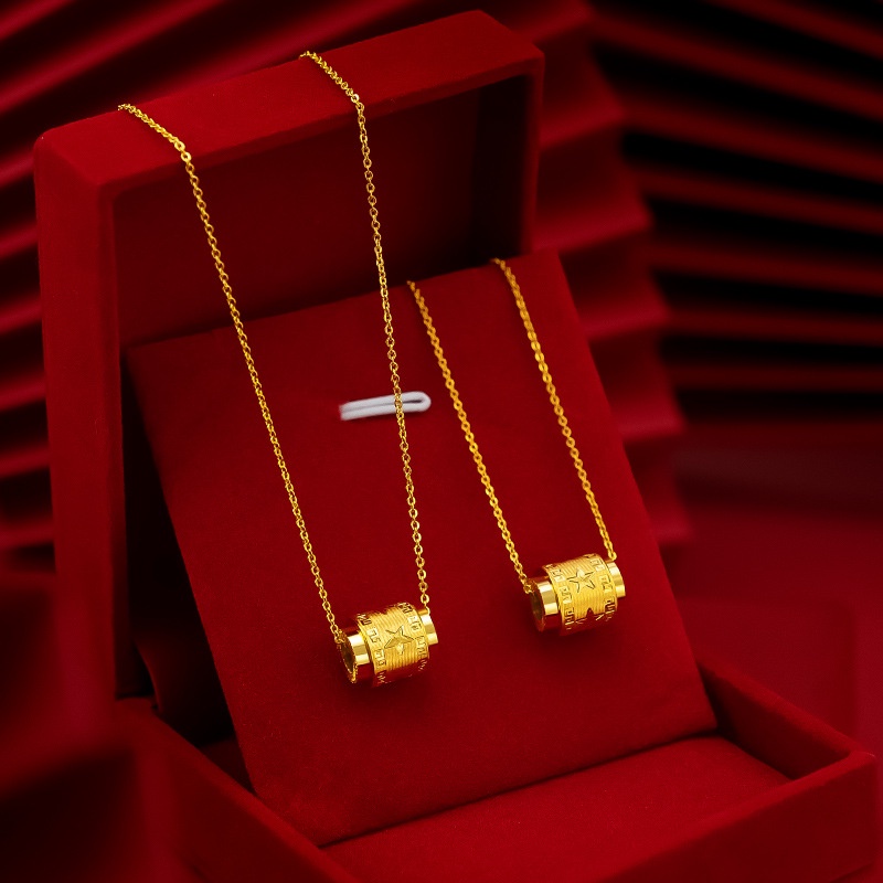 Goldkingdom Perhiasan Fashion Emas Asli Kadar 375Bangkok Aksesoris Ready Stock Cnc Bintang Berujung Lima Passepartout Kalung Gaya Wanita Seiko Berlapis Emas Bintang Tulang Selangka Kalung