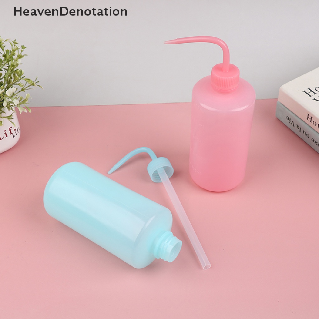 [HeavenDenotation] 1pc 500ml Curved Pot Wash Bersih Sabun Plastik Lab Wash Squeeze Diffuser Botol HDV