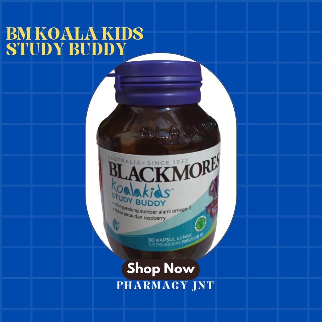 BLACKMORES KOALA KIDS STUDY BUDDY `30 / FRUITY FISHIES / OMEGA 3 / KONSENTRASI