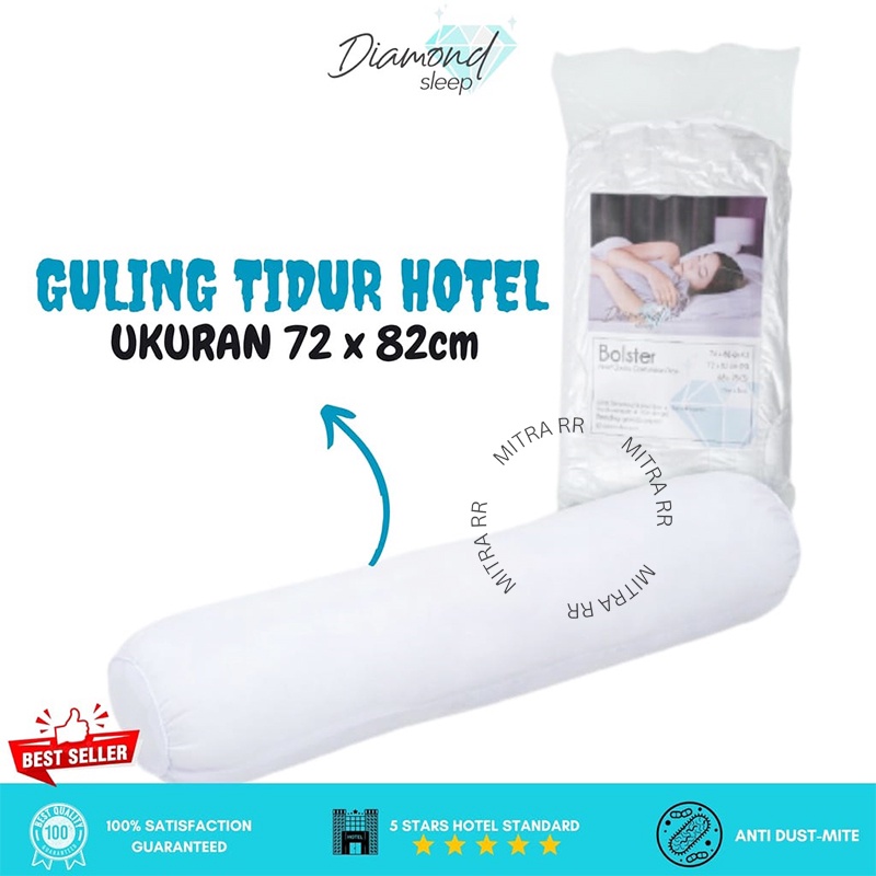 Bantal Guling Hotel Putih Diamond 100% Silicon Premium Medium Size 45x65 / 72x82 cm