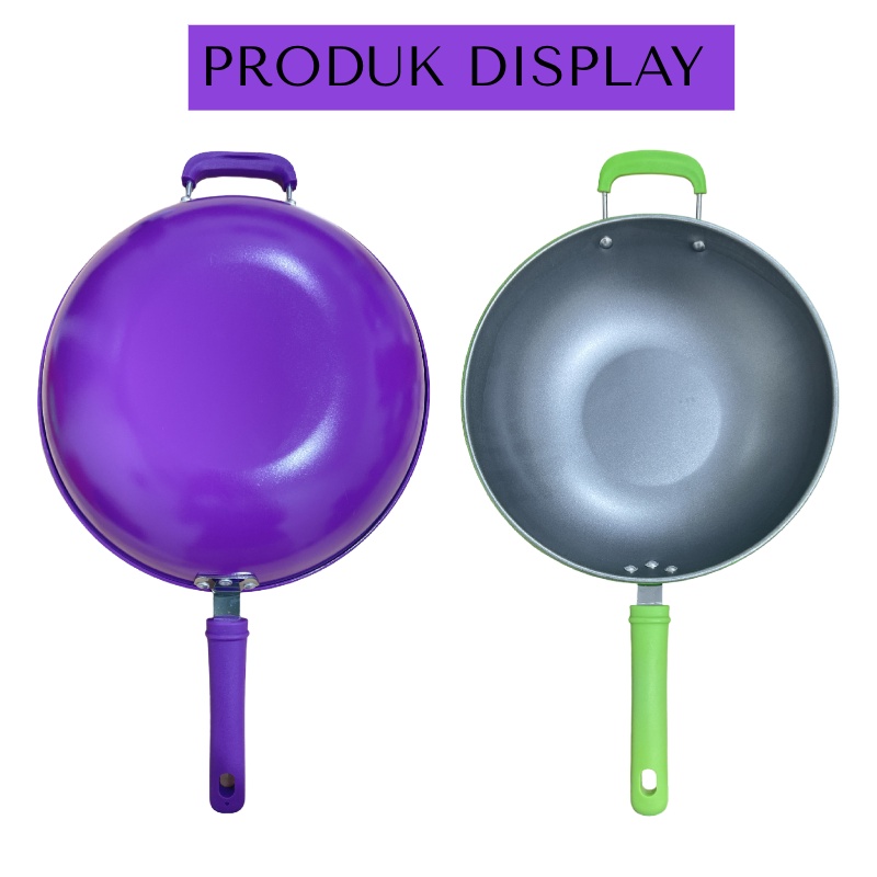 [HKL] PANCI WAJAN JUMBO UKURAN 34CM / FRYING PAN / FREE PAN / COOKING PAN / TEFLON JUMBO PENGGORENGAN BAHAN TEBAL