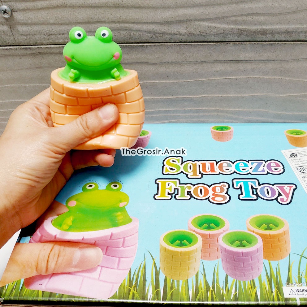 Squish Pop Up Frog Squishy Karet Silikon Katak Mainan Penghilang Stres