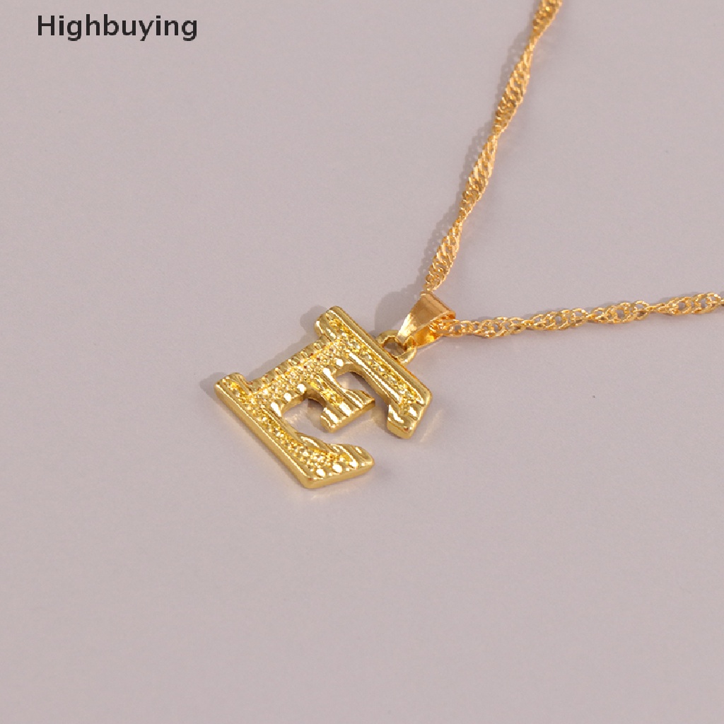 Hbid 1pc Kalung Huruf A-Z Liontin Emas Anti Karat Untuk Pria Dan Wanita Glory