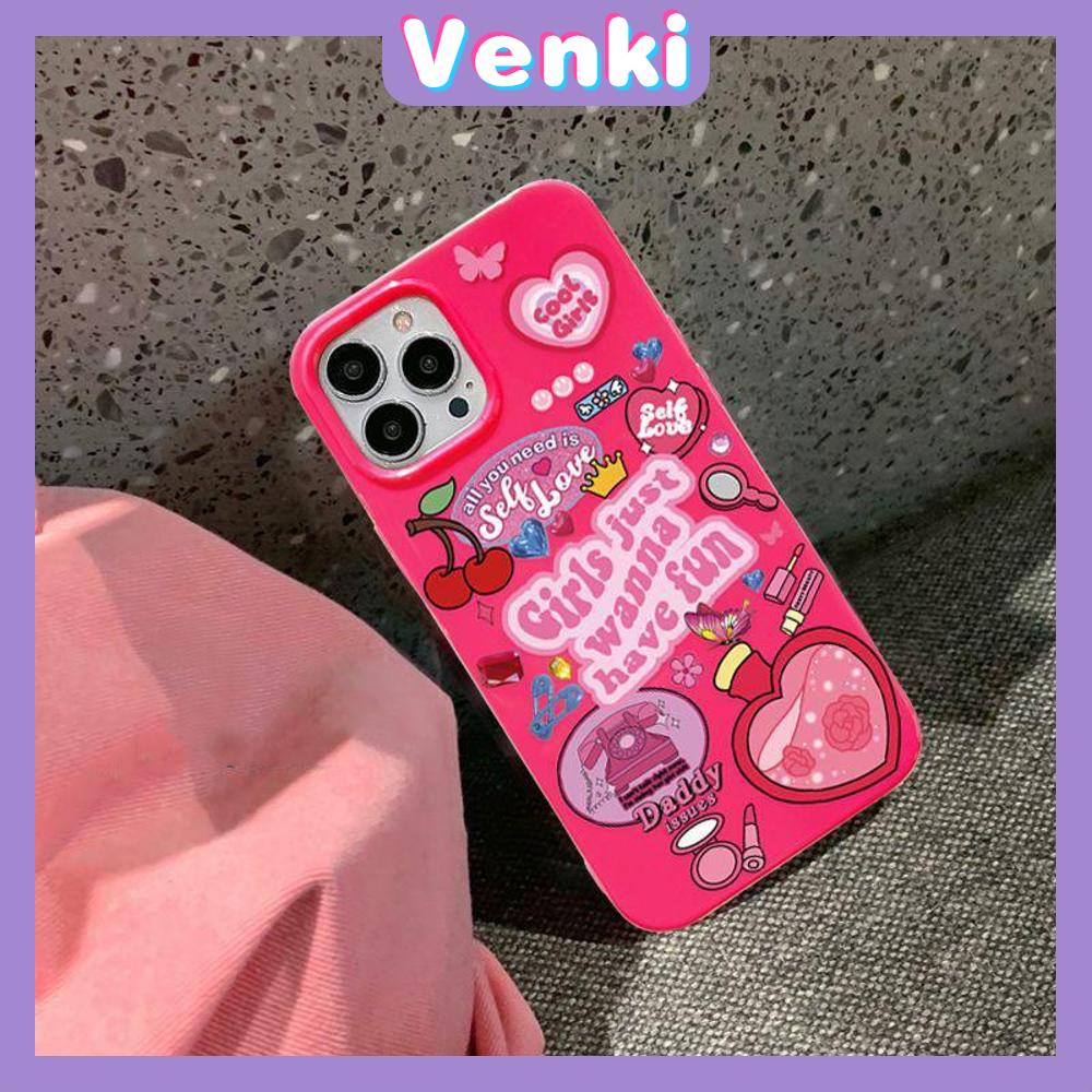 iPhone Case Soft TPU Glossy Pink Candy Case Perfume Cherry Camera Protection Shockproof For iPhone 14 13 12 11 Pro Max 7 8 Plus X XR