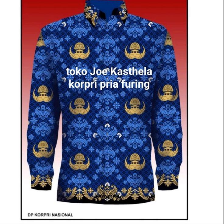 ✥ baju korpri pria terbaru 2022 kerah Hitam furing hero ➢