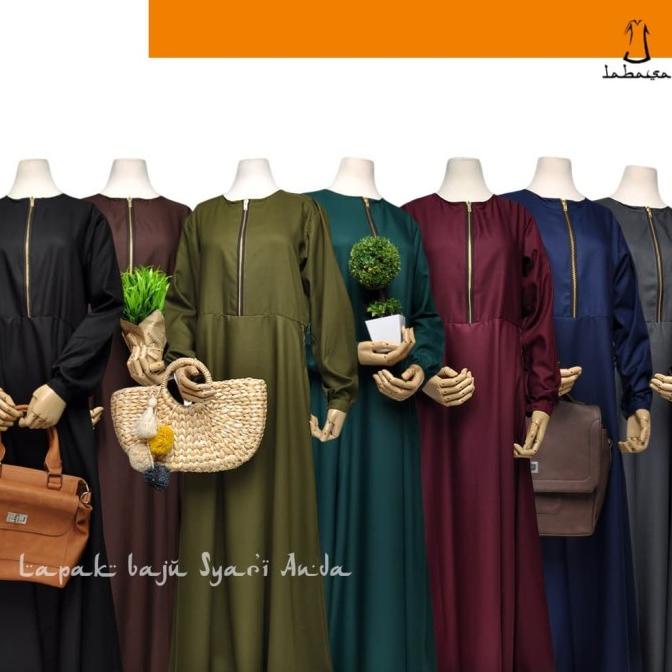 Labasa Gamis Syari Polos Toyobo Aneka Warna Gelap | Gamis Only