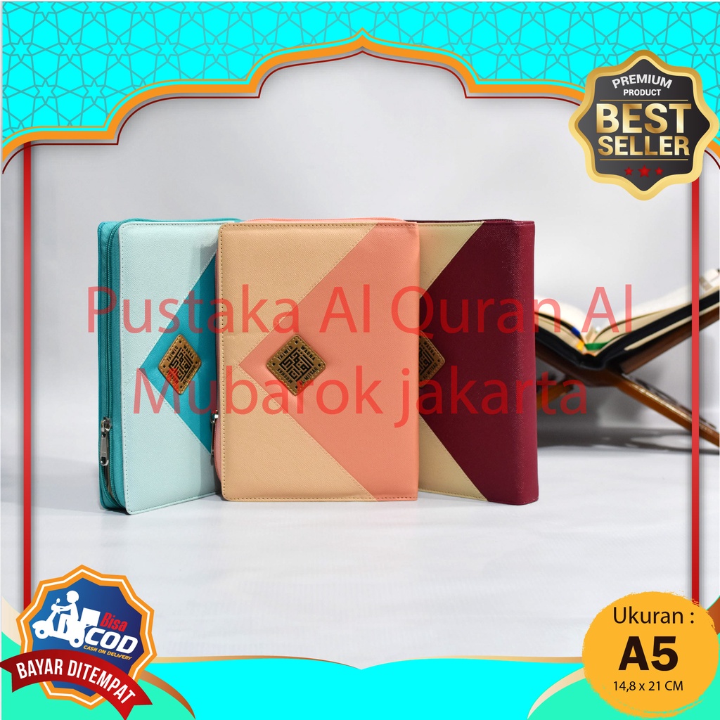 Al Quran Tajwid Warna Lengkap 30 Juz Al Mitsaq Al Quran Besar A5 (21 X 15Cm) Cover Resleting Simple 