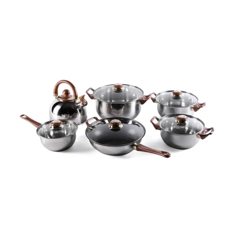 NIKO Panci Masak Cookware Lengkap Set isi 6 pcs NK-1113SP  PERALATAN MASAK SET DAPUR