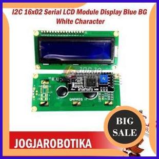 perkakas I2C 16x02 Serial LCD Module Display Blue BG White Character 1602 16x2 1F3BZ3