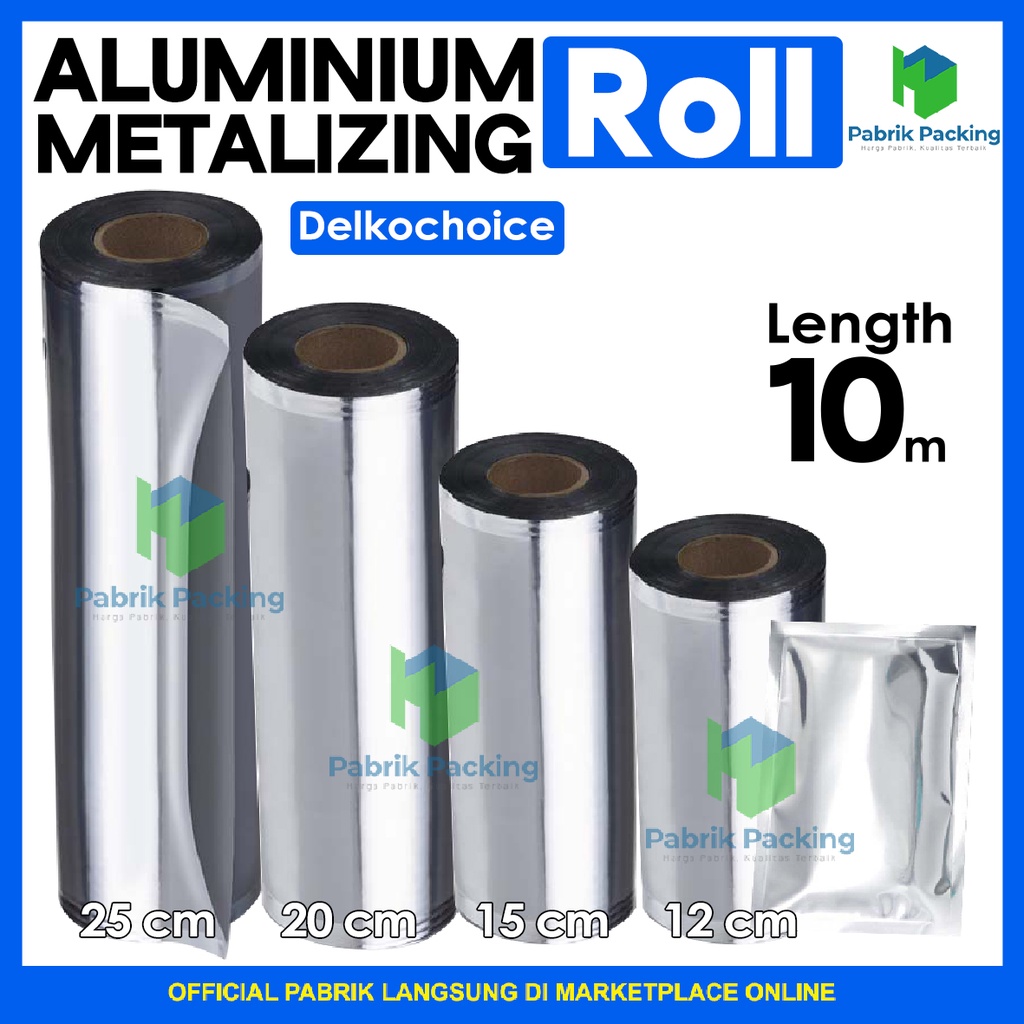 Sachet plastik kemasan aluminium foil sachet metalizing roll delkochoice