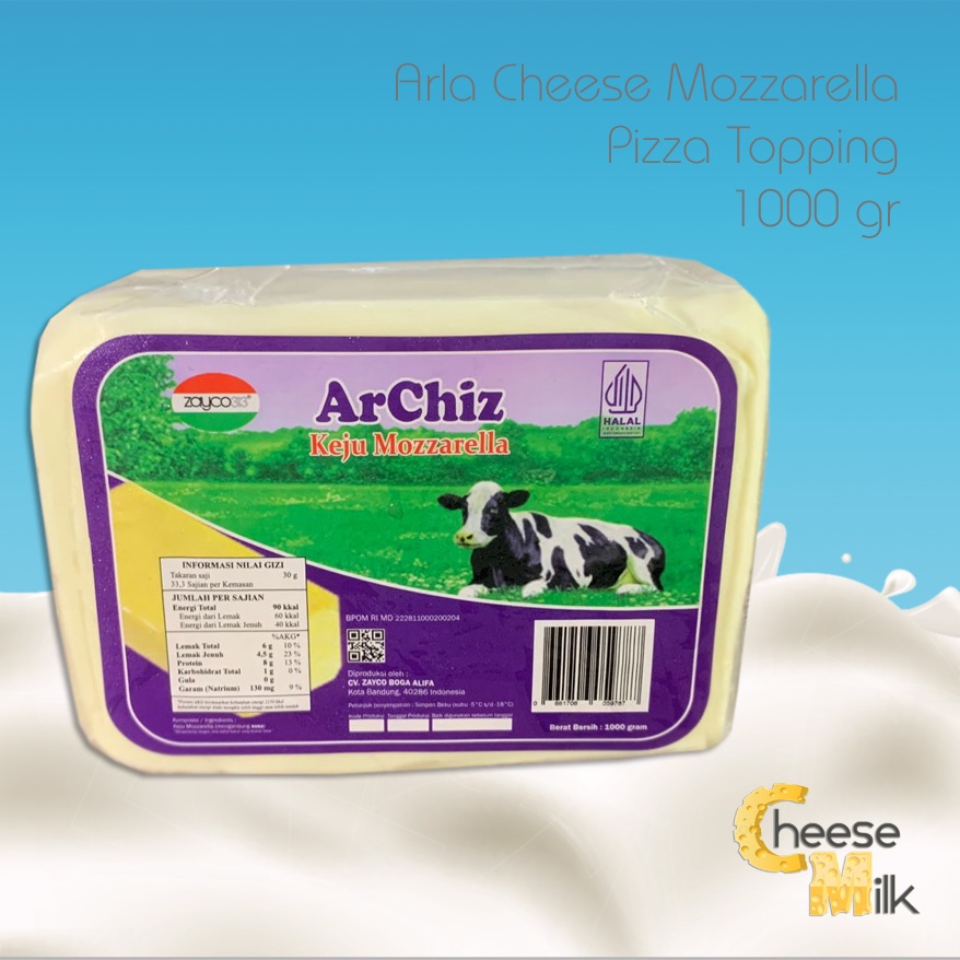 

HARGA MURAH Archiz Arla Pizza Topping Mozzarella Cheese 1 Kg