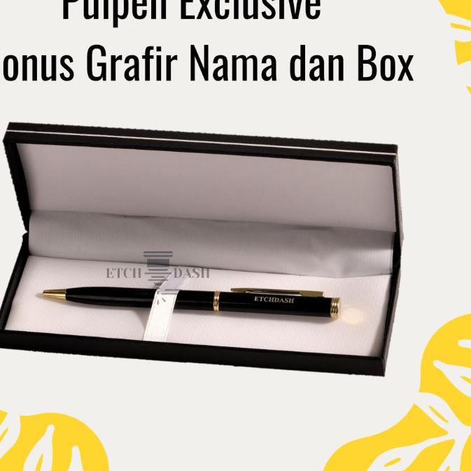 Terlaris Pulpen Eksklusif Free Grafir Nama/Logo + Box | Pulpen Custom | Souvenir Pulpen - Pulpen Pro