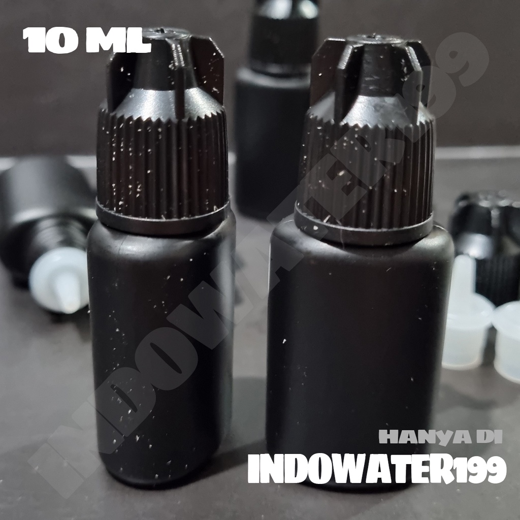 BOTOL TETES 10 ML HDPE HITAM IMPORT